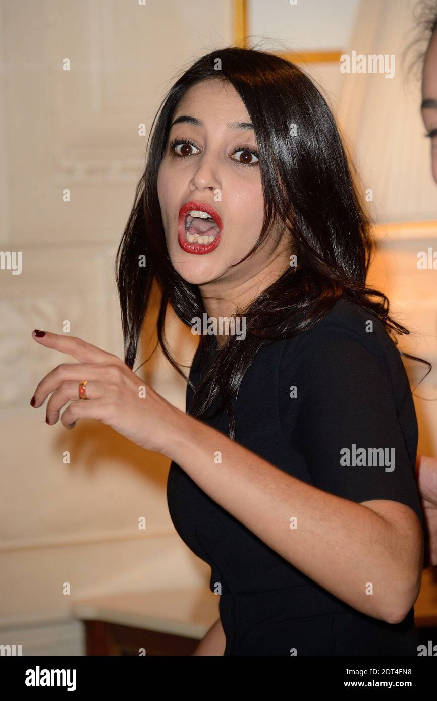 Leila Bekhti participe au dîner « Cesar 2014 Revelations » qui s'est tenu à l'hôtel Meurice à Paris, en France, le 13 janvier 2014. Photo de Nicolas Briquet/ABACAPRESS.COM Banque D'Images