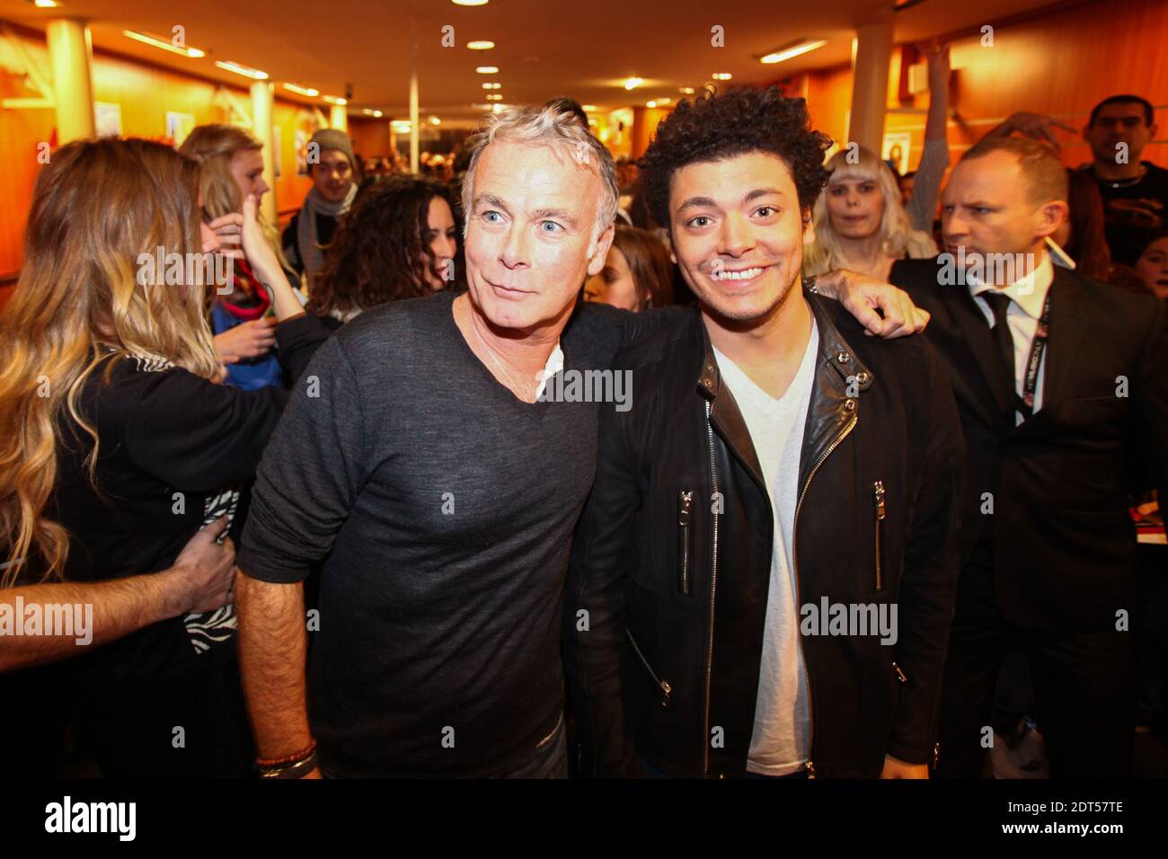 Franck Dubosc et keV Adams assistent à la prévisualisation de Fiston à Lille, France, le 20 janvier 2014. Photo de Sylvain Lefevre/ABACAPRESS.COM Banque D'Images