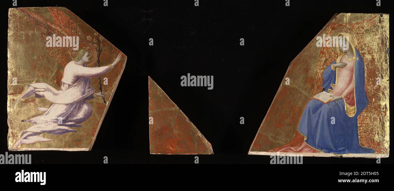 Artiste: FRA Angelico, Italien, ca. 1395–1455, l'Annonciation, vers 1423–25, Tempéra sur panneau, sans cadre: 18.1 × 13.49 × 1.59 cm (7 1/8 × 5 5/16 × 5/8 po), fait à Florence, Italie, italienne, Florence, 15ème siècle, peintures Banque D'Images