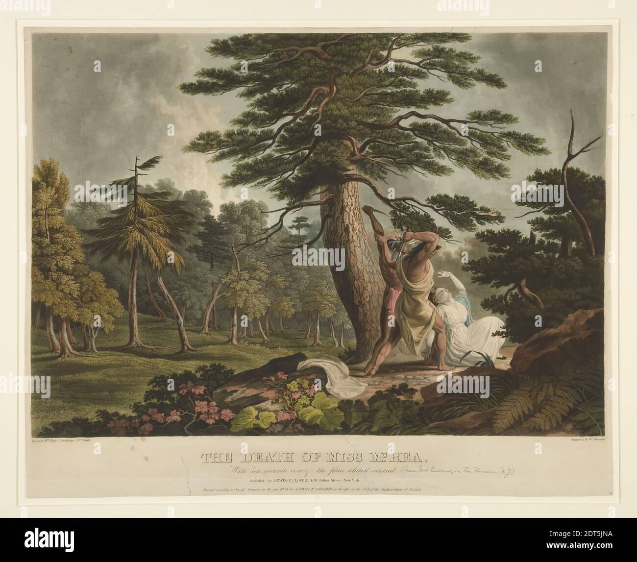 Artiste: William James Bennett, américain, 1787–1844, après: James Ward, américain, 1768–1856, après: William page, américain, 1811–1885, la mort de Miss Mc Crea, Aquatint, image: 42.3 × 60 cm (16 5/8 × 23 5/8 in.), fabriqué aux Etats-Unis, américain, 19e siècle, œuvres sur papier - estampes Banque D'Images