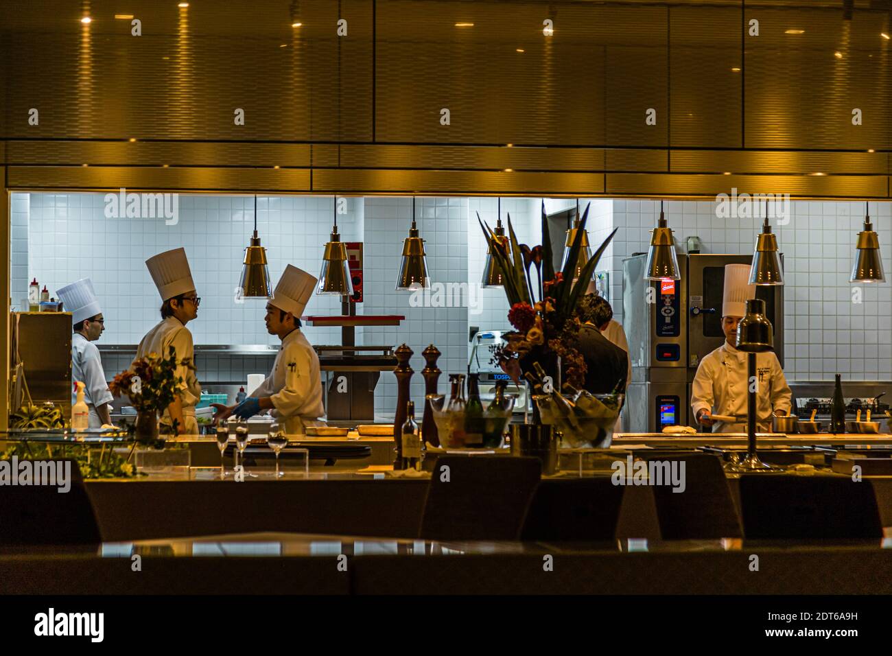 Cuisine ouverte à l'hôtel Nippondeira, Shizuoka, Japon Banque D'Images