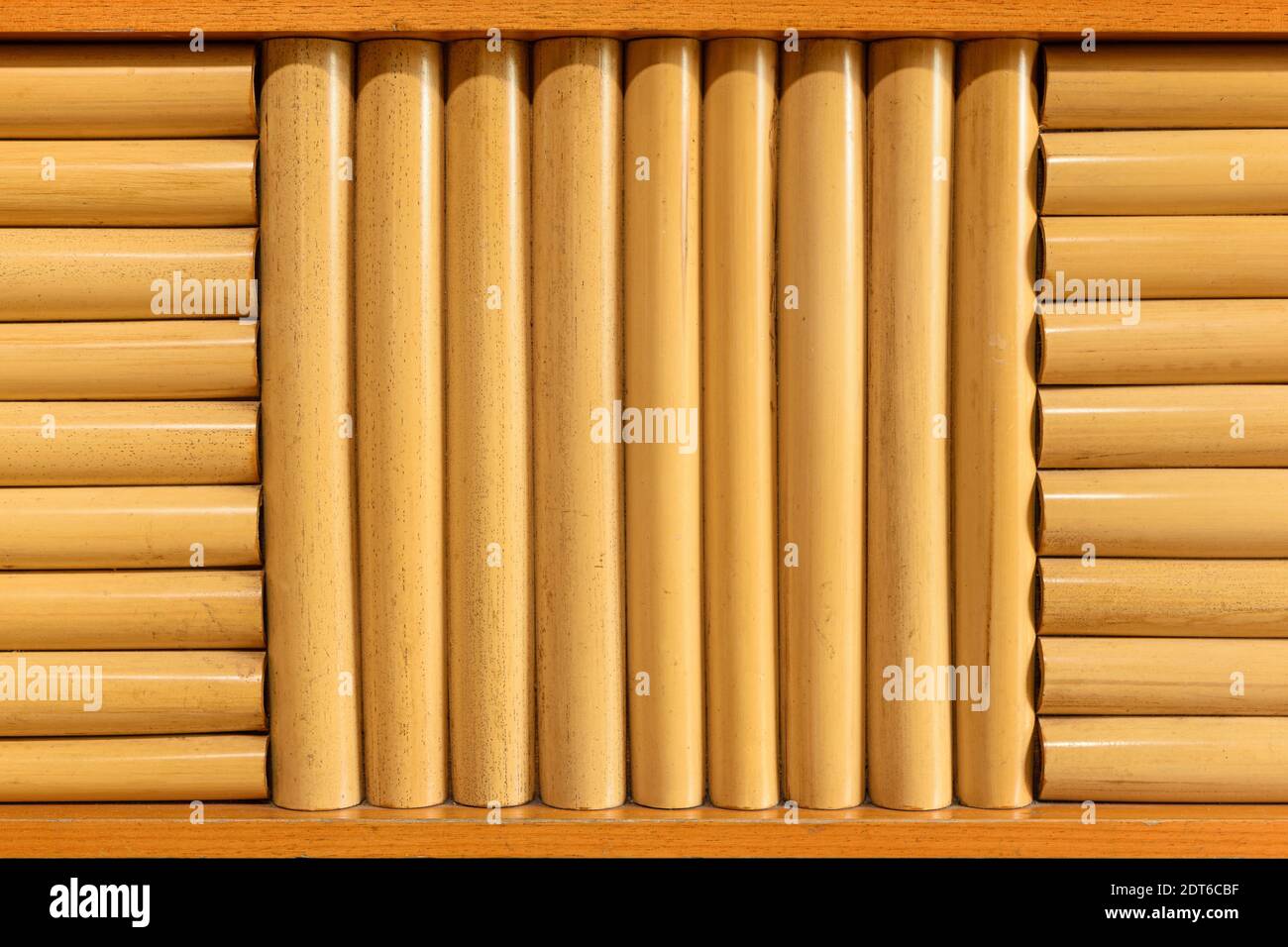 Texture verticale de bambou en bois. Banque D'Images