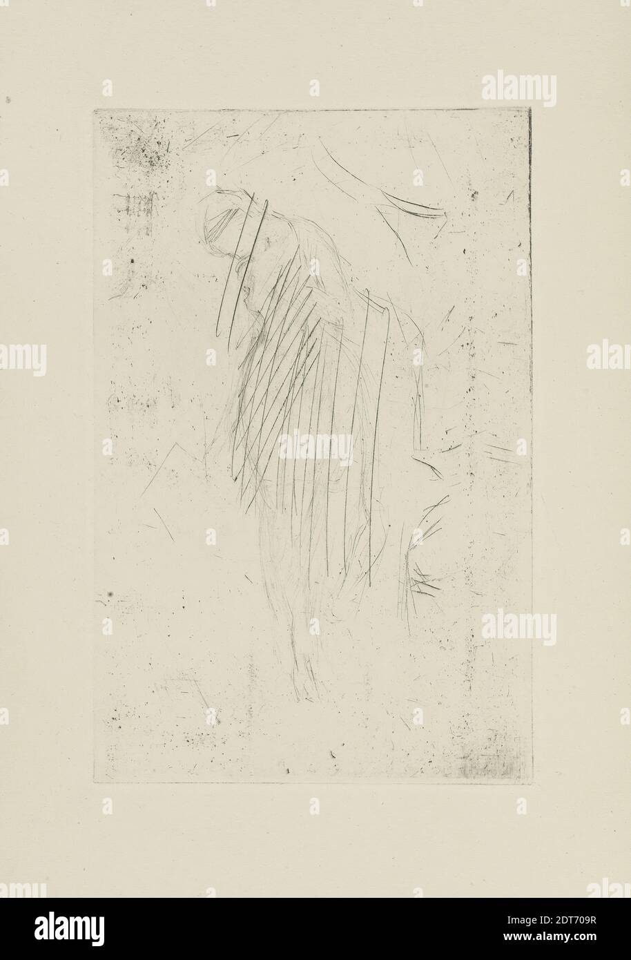 Sioux Warrior Charging, 19e siècle, Lithographie, pour l'American Turf Register and Sporting Magazine, image: 13.2 × 22 cm (5 3/16 × 8 11/16 in.), fabriqué aux Etats-Unis, américain, 19e siècle, œuvres sur papier - tirages Banque D'Images