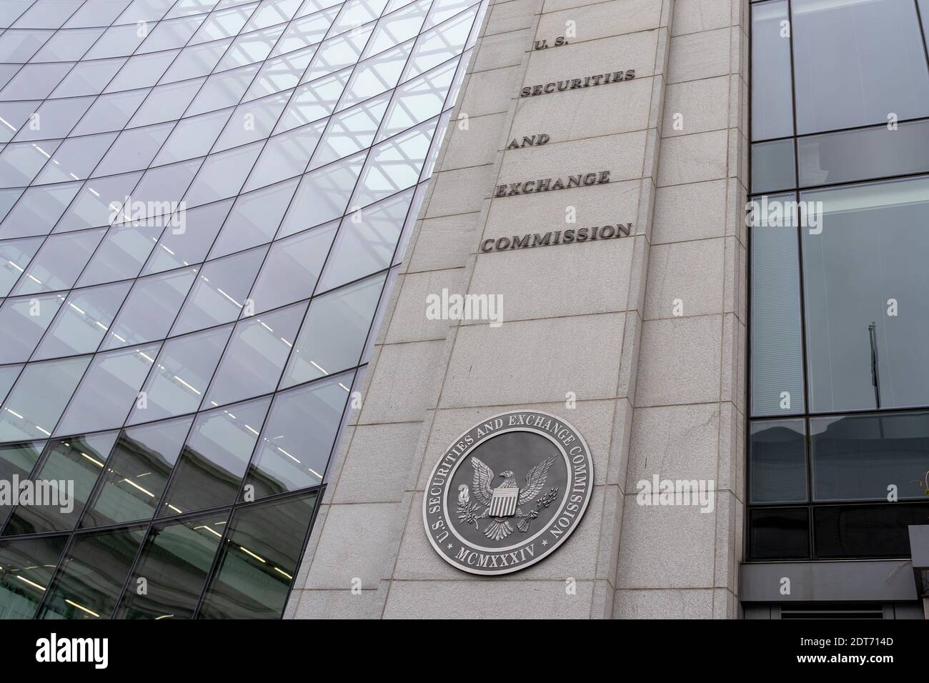 Le siège social de la Securities and Exchange Commission (SEC) des États-Unis à Washington DC Banque D'Images