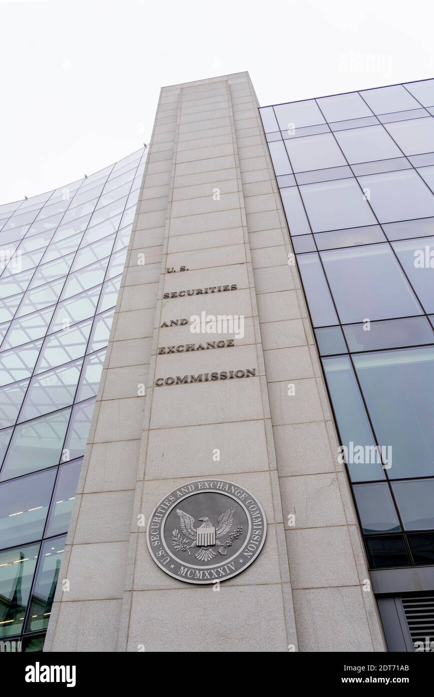 Le siège social de la Securities and Exchange Commission (SEC) des États-Unis à Washington DC Banque D'Images