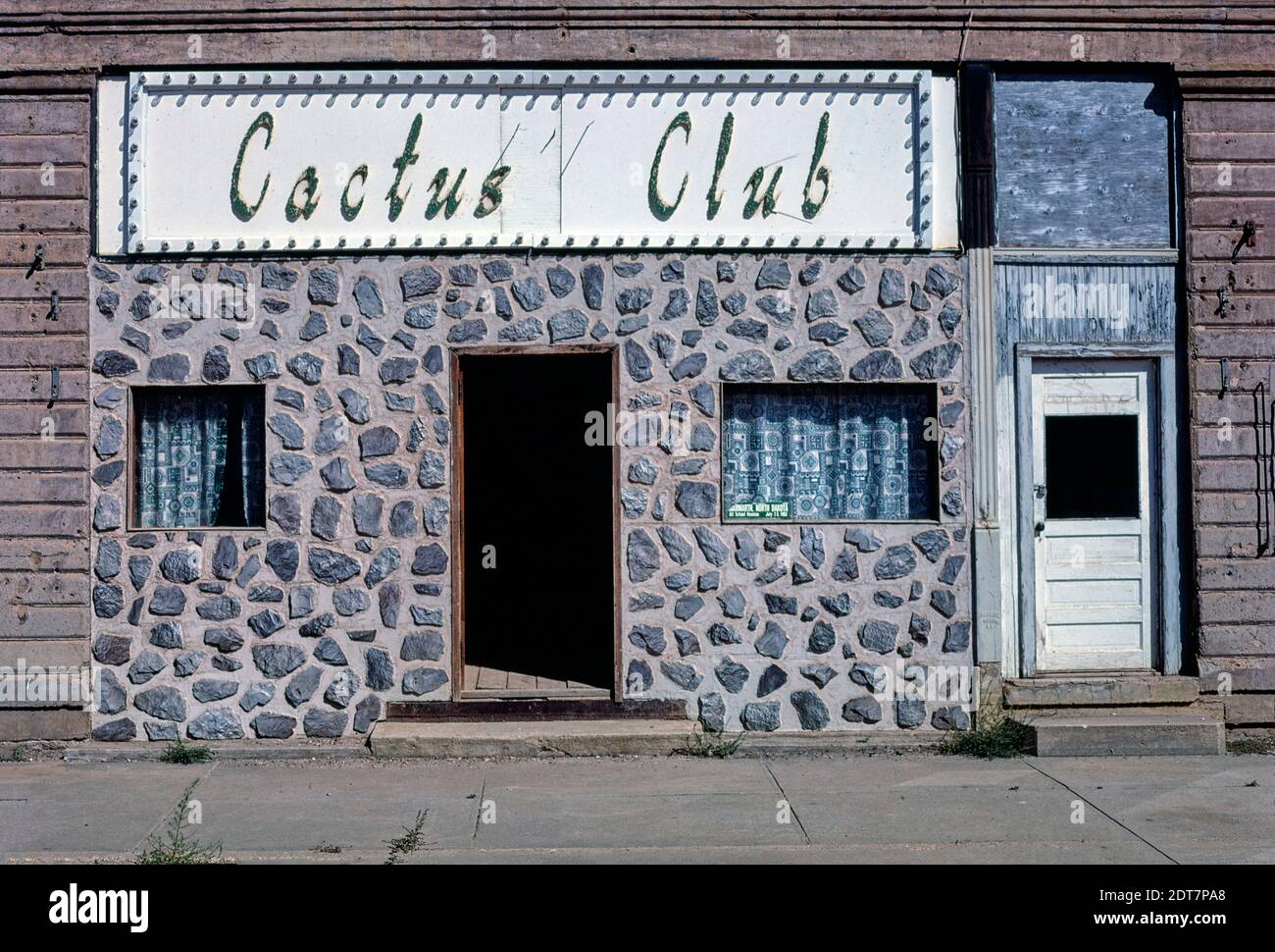 Cactus Club, Marmarth, Dakota du Nord, États-Unis, John Margolies Roadside America Photograph Archive, 1987 Banque D'Images