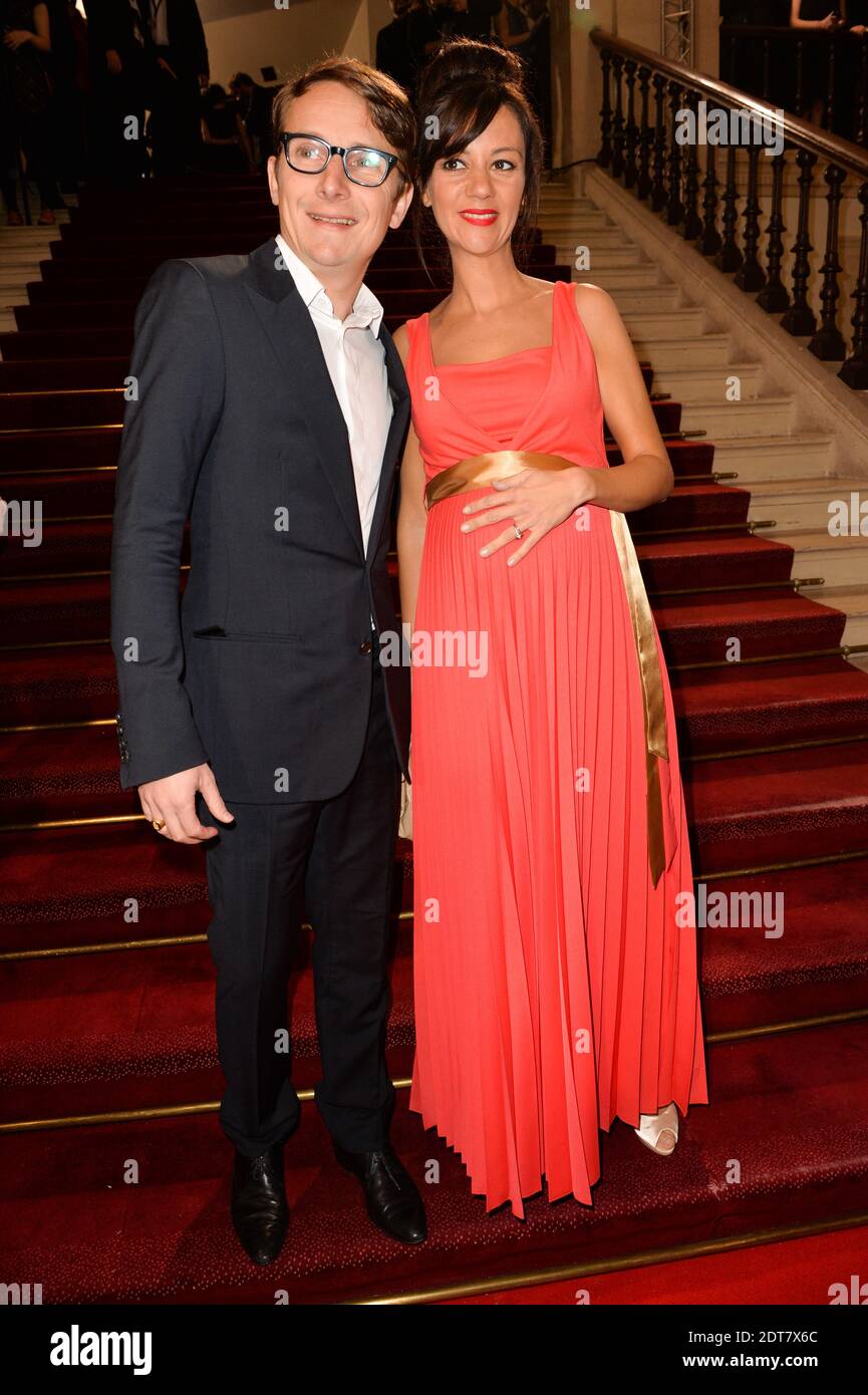 Lorant Deutsch et Marie-Julie Baup arrivent à la 39e cérémonie annuelle des Cesar film Awards qui s'est tenue au Théâtre du Châtelet à Paris, en France, le 28 février 2014. Photo de Bernard-Briquet-Orban//ABACAPRESS.COM Banque D'Images