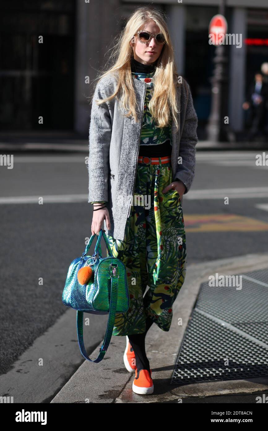 Laura arrive pour Stella McCartney automne/hiver 2014-2015 spectacle prêt-à-porter à l'Opéra Garnier, Paris, France, le 3 mars 2014. Elle porte des vêtements Zalando, un sac de pièces, des chaussures ASO, des lunettes Dolce et Gabbana. Photo de Marie-Paola Bertrand-Hillion/ABACAPRESS.COM Banque D'Images