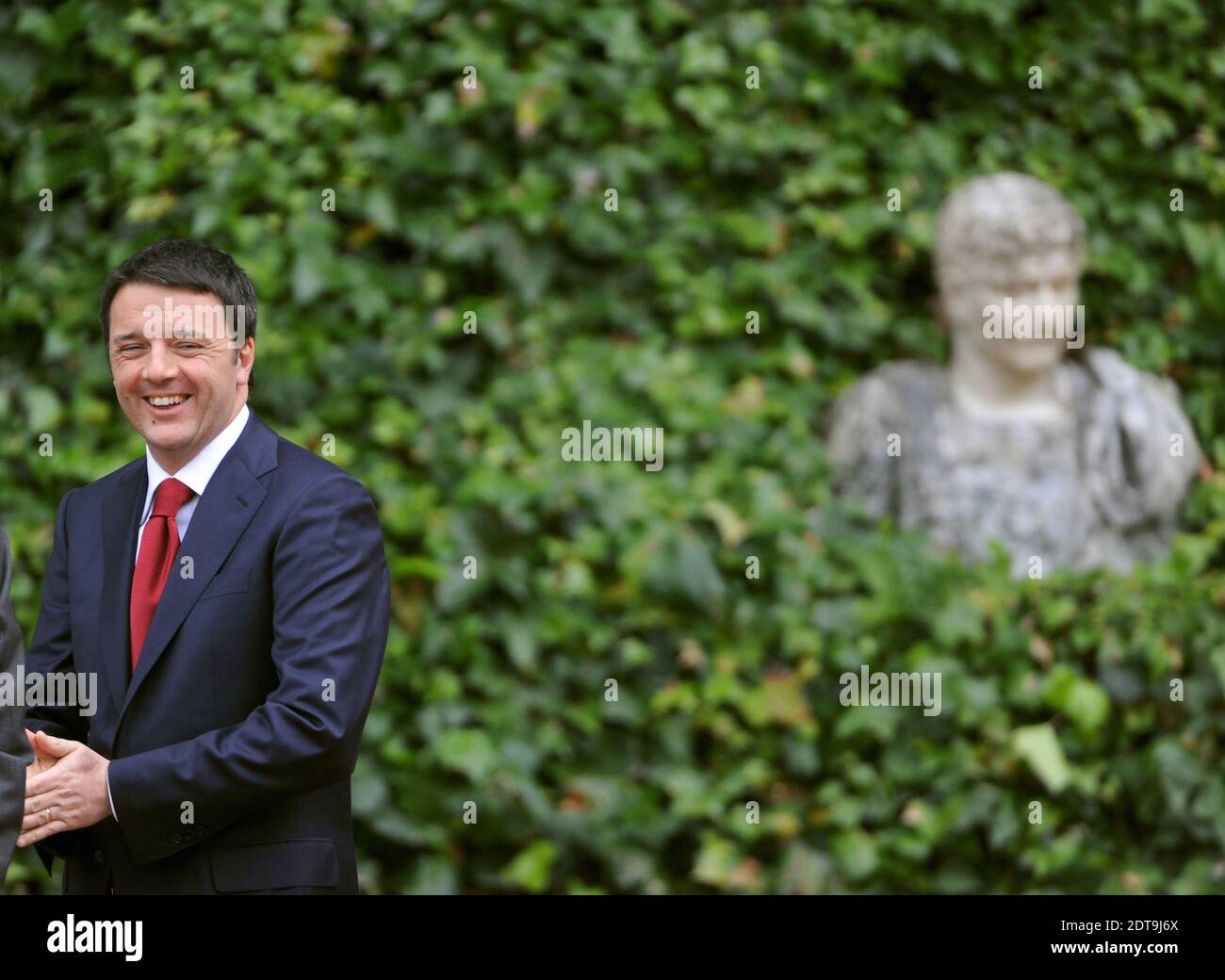 LE président AMÉRICAIN Barack Obama rencontre le Premier ministre italien Matteo Renzi à Villa Madama à Rome, en Italie, le 27 mars 2014. Photo par Eric Vandeville/ABACAPRESS.COM Banque D'Images