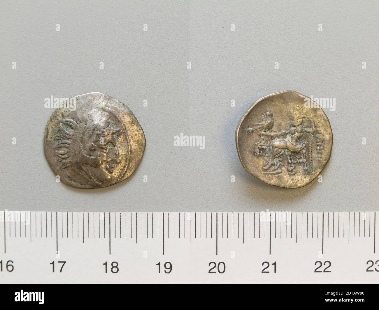 Honorand: Alexandre le Grand, roi de Macédoine, 356–323 av. J.-C., régna 336–23 B.C.Mint: Macédoine, 1 drachme de Macédoine, 350–300 av. J.-C., argent, 3.20 g, 2:00, 19.1 mm, fabriqué en Macédoine, grec, 4e siècle av. J.-C., Numismatique Banque D'Images