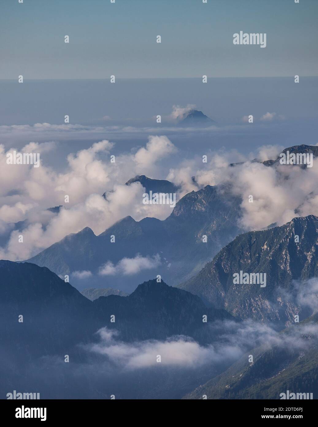 Suisse, Monte Rosa, vue aérienne du massif de Monte Rosa Banque D'Images