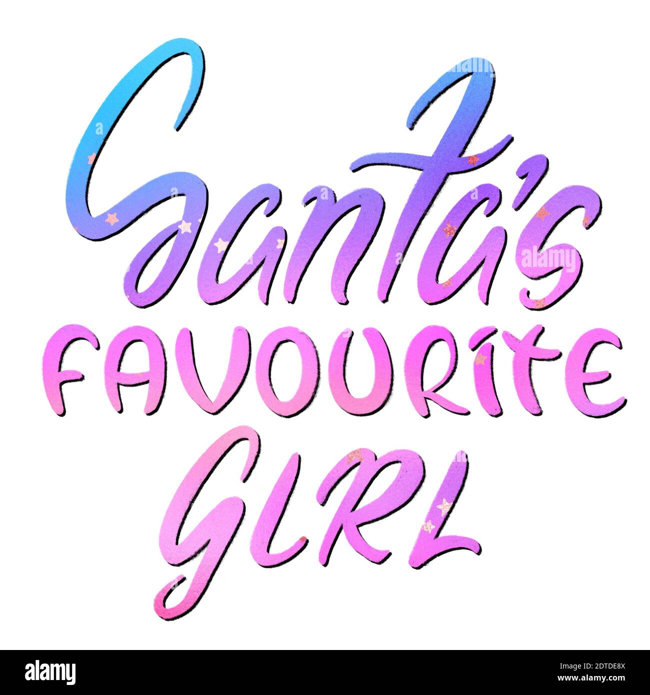 Fille Preferee Du Pere Noel Drole De Phrase De Calligraphie De Noel Bon Pour Les Vetements De Bebe Et D Enfant Affiche Banniere Mug Et Decoration De Cadeau Photo Stock Alamy