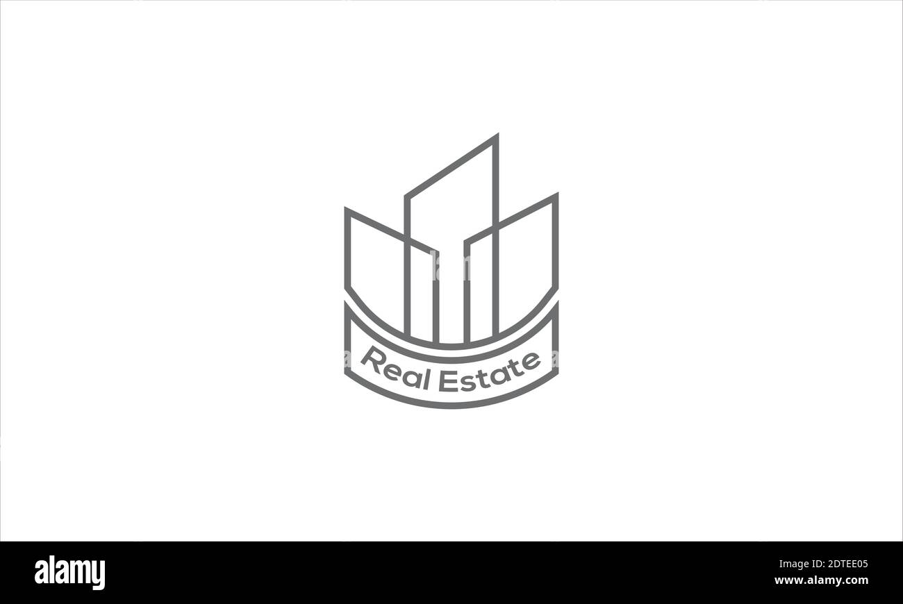 Design du logo et modèle vectoriel de l'immobilier. Logement, maison, construction logo design. Illustration de Vecteur