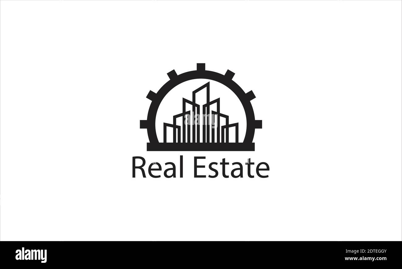 Design du logo et modèle vectoriel de l'immobilier. Logement, maison, construction logo design. Illustration de Vecteur