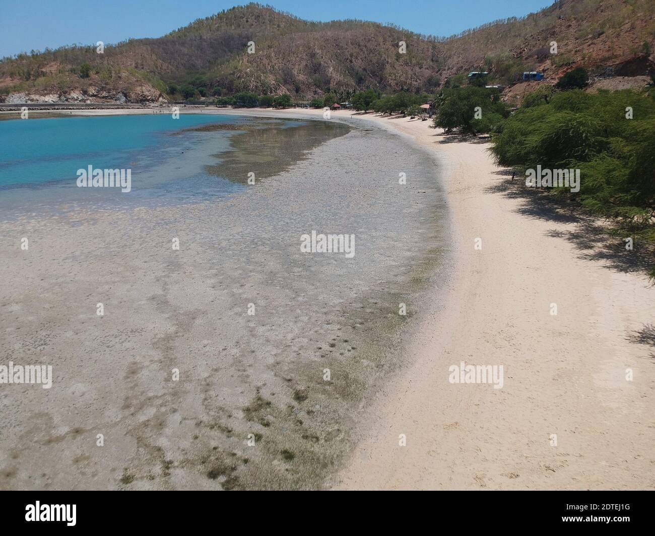 Vue panoramique de la plage contre le ciel Banque D'Images