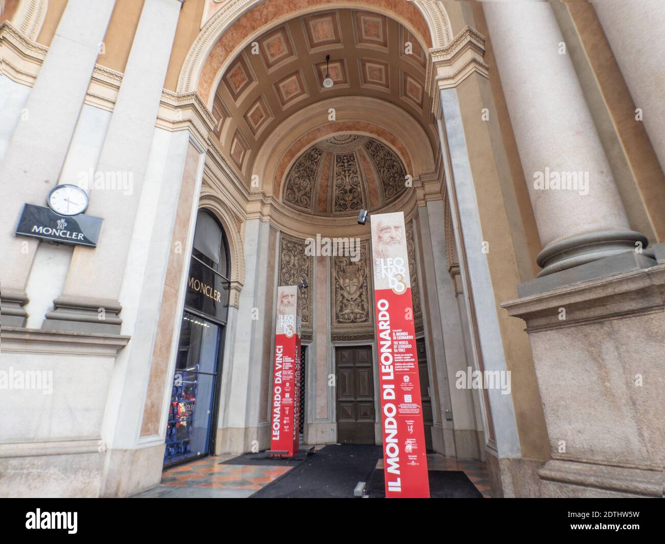 Le monde de Léonard de Vinci, exposition pour le 500e anniversaire de la mort de Léonard de Vinci, Milan, Italie. Banque D'Images