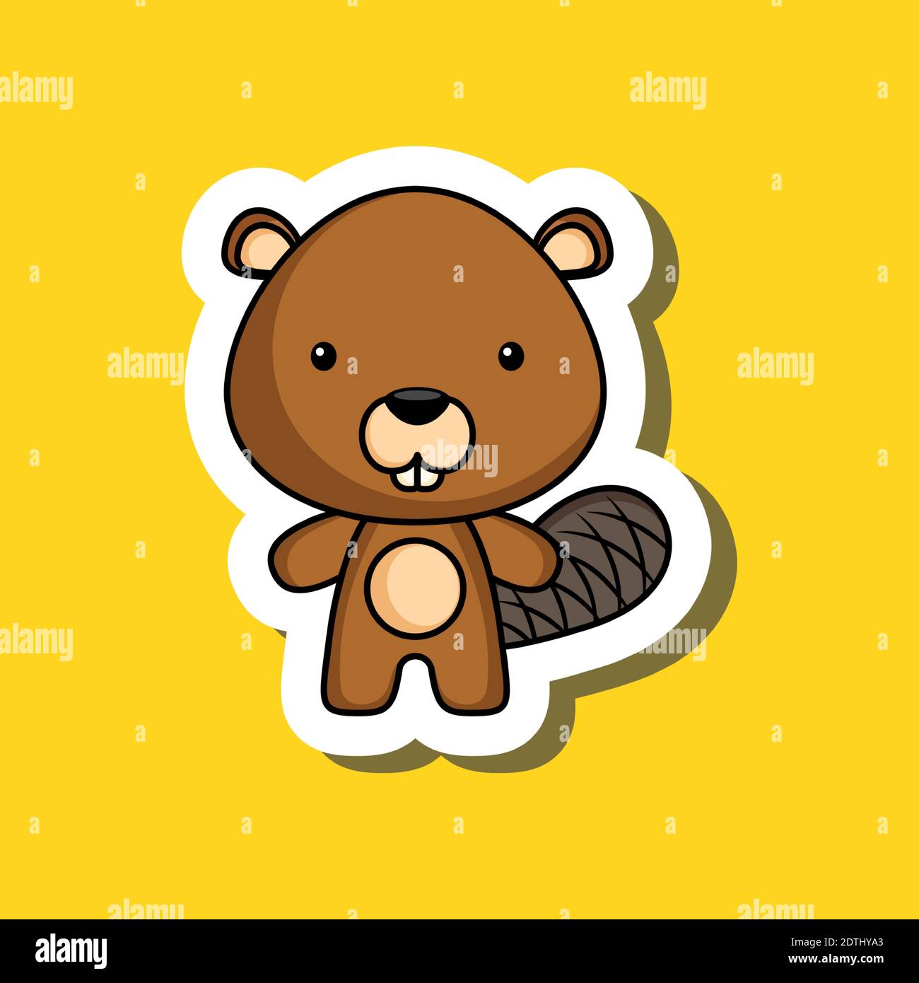 Logo de castor Banque d'images vectorielles - Alamy