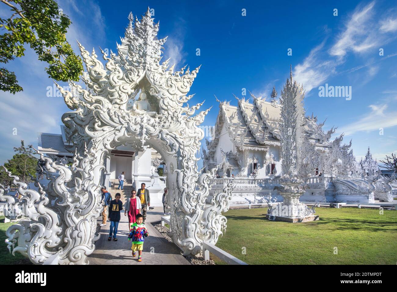 Thaïlande, Chiang Rai City, le Temple blanc (Wat Rong Khun) Banque D'Images