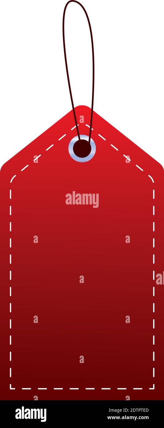 étiquette commerciale rouge accrochée icône vecteur illustration design Illustration de Vecteur