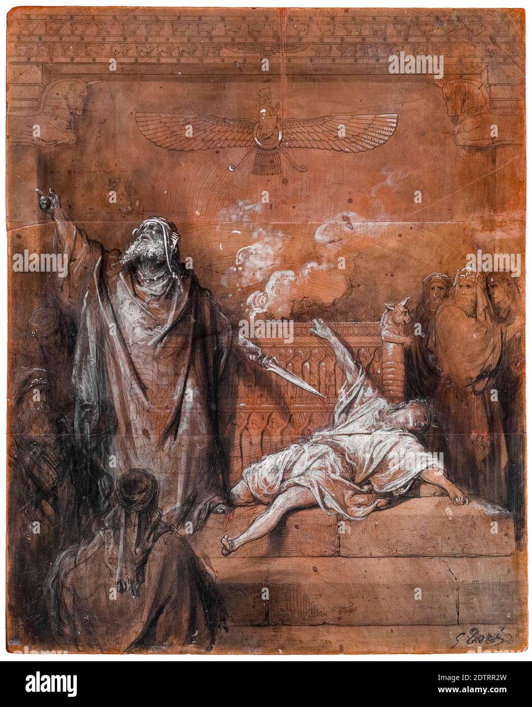 Gustave doré, Matatias, imprimé bois, vers 1866 Banque D'Images