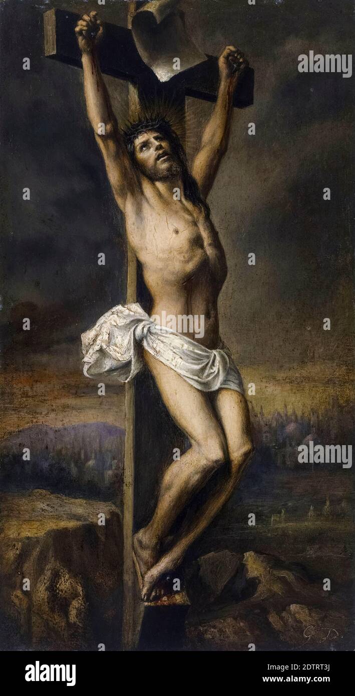 Christ sur la Croix, peinture de Gustave doré, 1850-1883 Banque D'Images