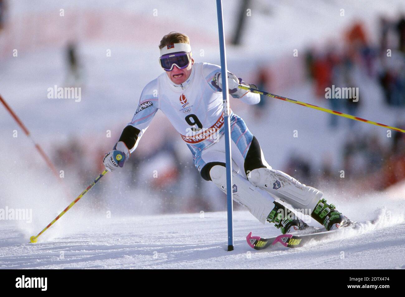 Finn Christian JAGGE (NOR), ski alpin, slalom, slalom spécial, action, vainqueur, médaille d'or, médaillé d'or, champion olympique; slalom spécial/men, sur les Jeux Olympiques de 02.22.1992 à Albertville/France, de 02.09.-02.22.1992, Ã‚| utilisation dans le monde entier Banque D'Images