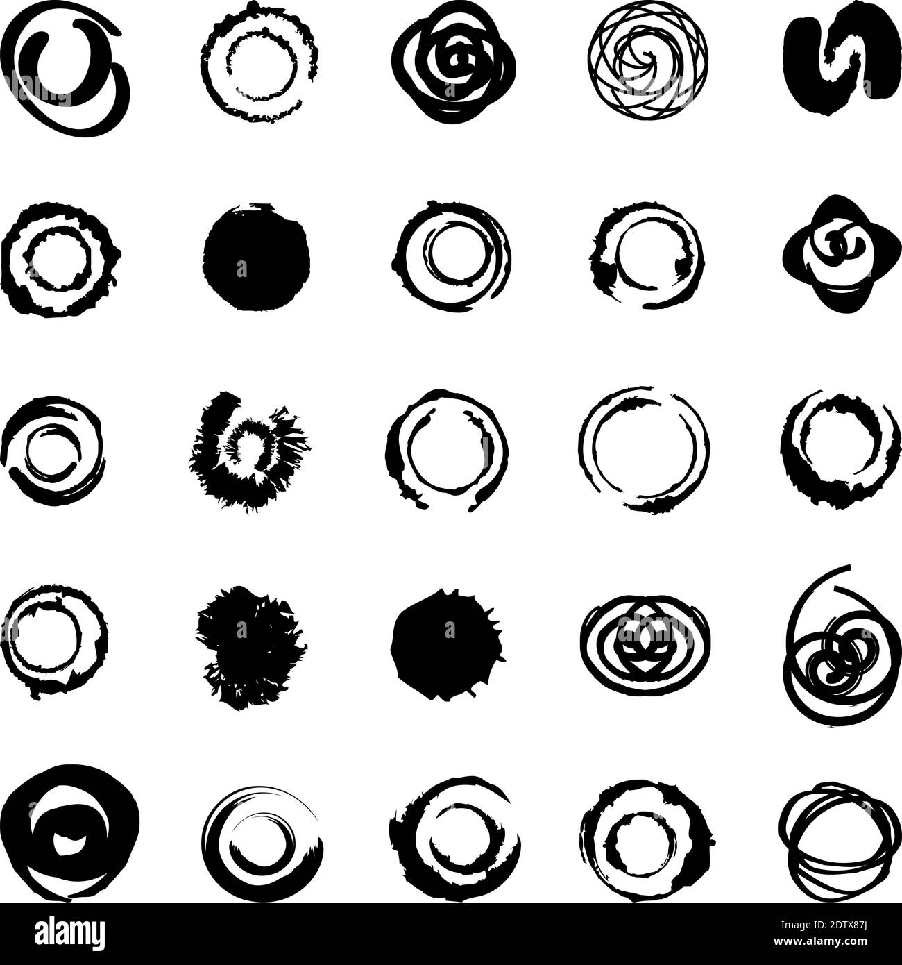 BLOB, cercles, Blobs divers, Collection, icône Illustration de Vecteur