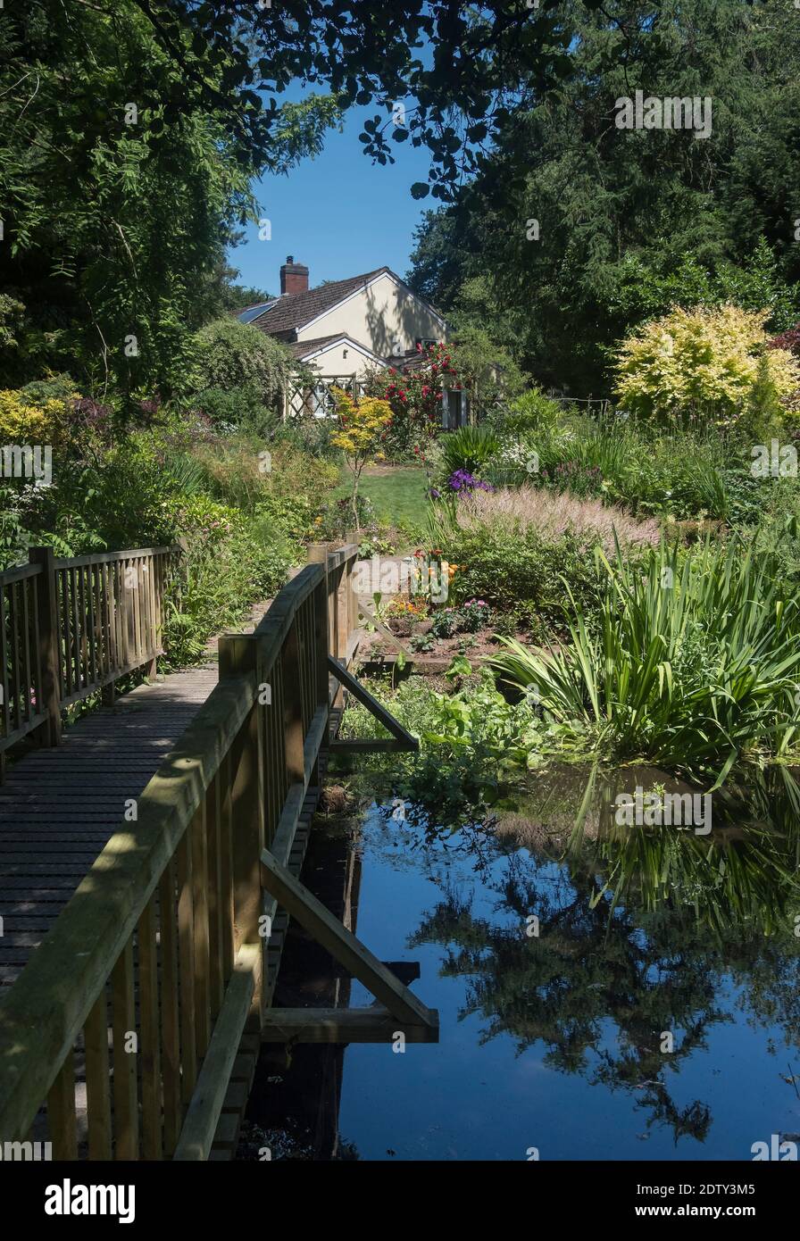 Stonyford Cottage Gardens, Oakmere, près de Northwich, Cheshire, Angleterre, Royaume-Uni Banque D'Images