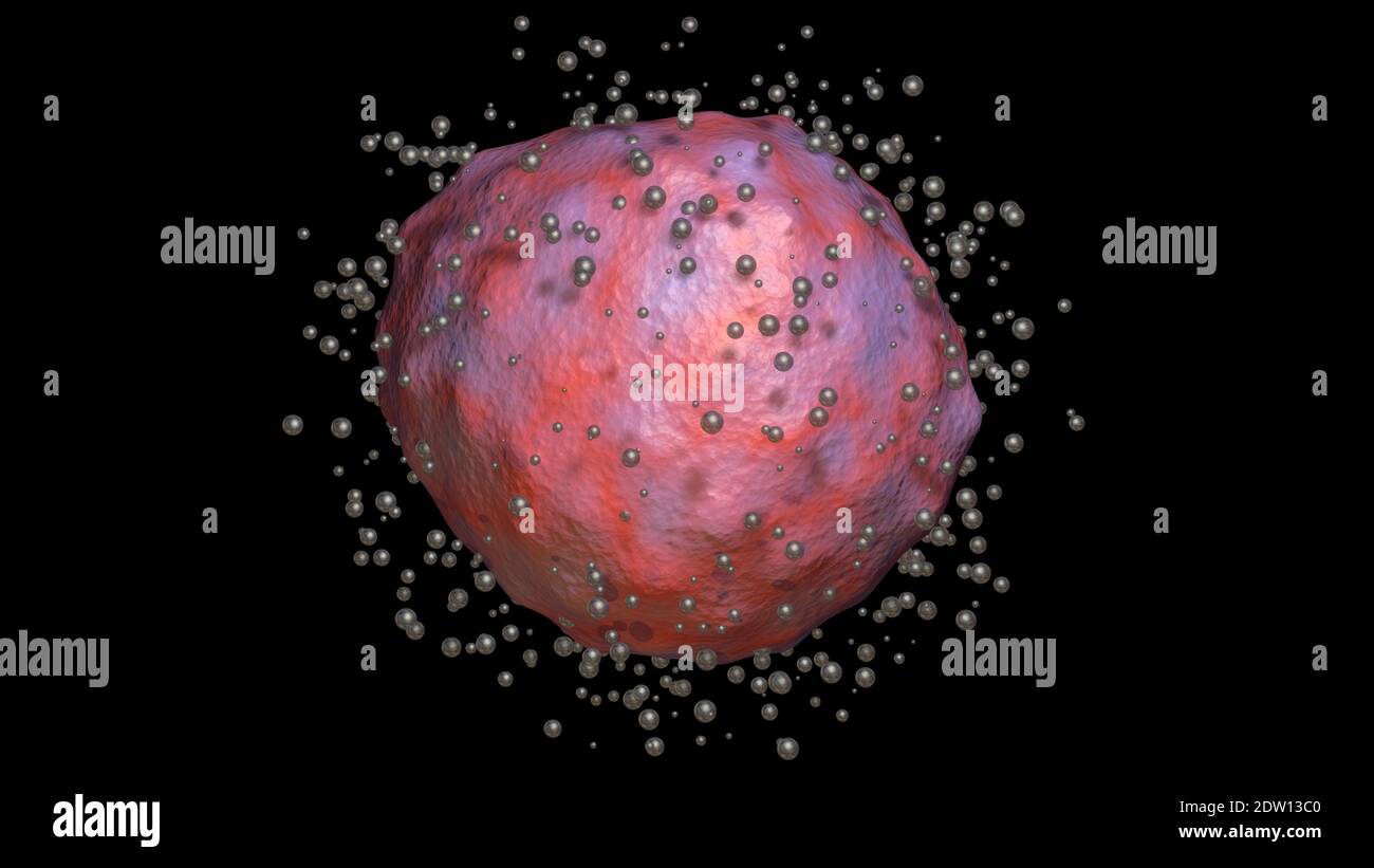 Antibiotiques , médicaments ciblent et tuent le virus . De petites particules entourent et ciblent le microbe pour le détruire. illustration du rendu 3d Banque D'Images