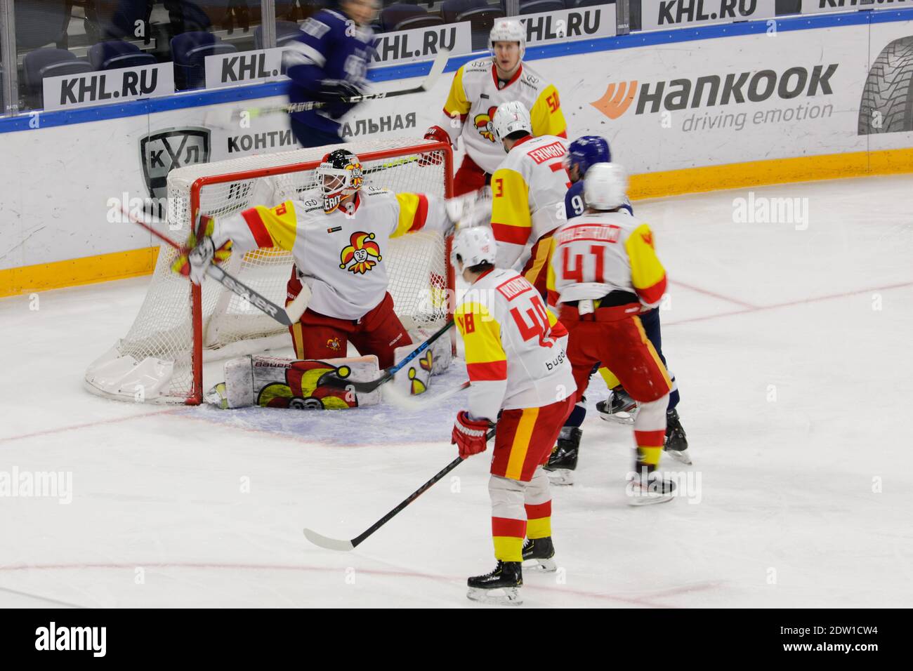 2020 décembre 22 - Moscou, Russie - KHL Hockey sur glace - Dynamo Moscou vs Jokerit Helsinki. Banque D'Images