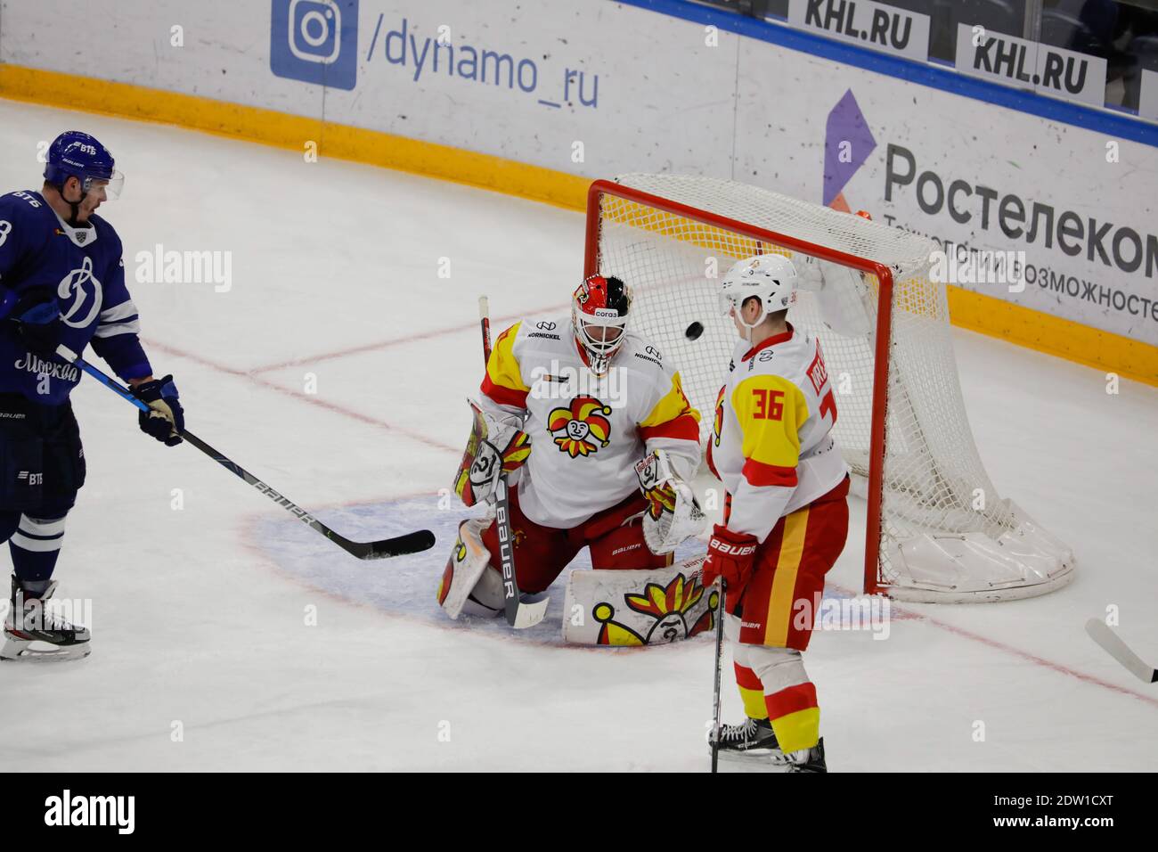 2020 décembre 22 - Moscou, Russie - KHL Hockey sur glace - Dynamo Moscou vs Jokerit Helsinki. Banque D'Images
