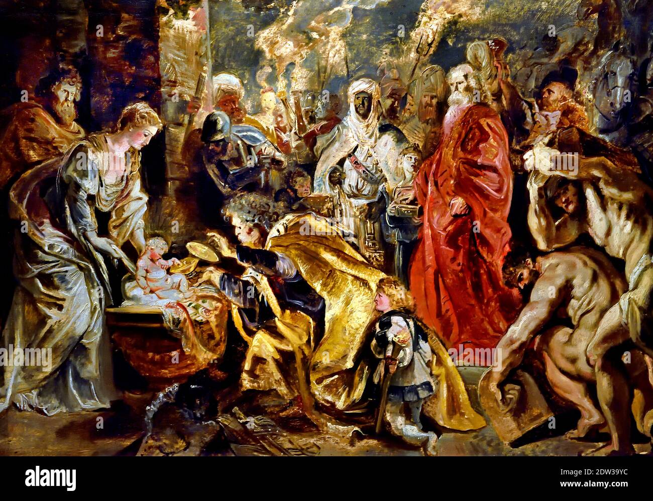 Par adoration des Mages 1609 Peter Paul Rubens (1577–1640) Belge, Belgique, Flamand. Banque D'Images