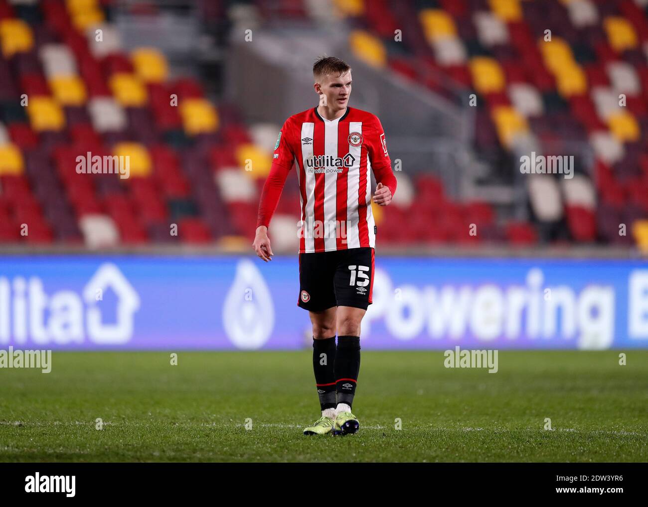 Brentford Community Stadium, Londres, Royaume-Uni. 22 décembre 2020. Coupe de football de l'Angleterre football, Carabao Cup, Brentford FC contre Newcastle United; Marcus Forss de Brentford Credit: Action plus Sports/Alay Live News Banque D'Images