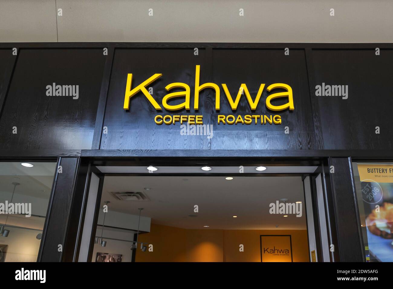 Magasin de café Kawha à Tampa, Floride, États-Unis. Banque D'Images