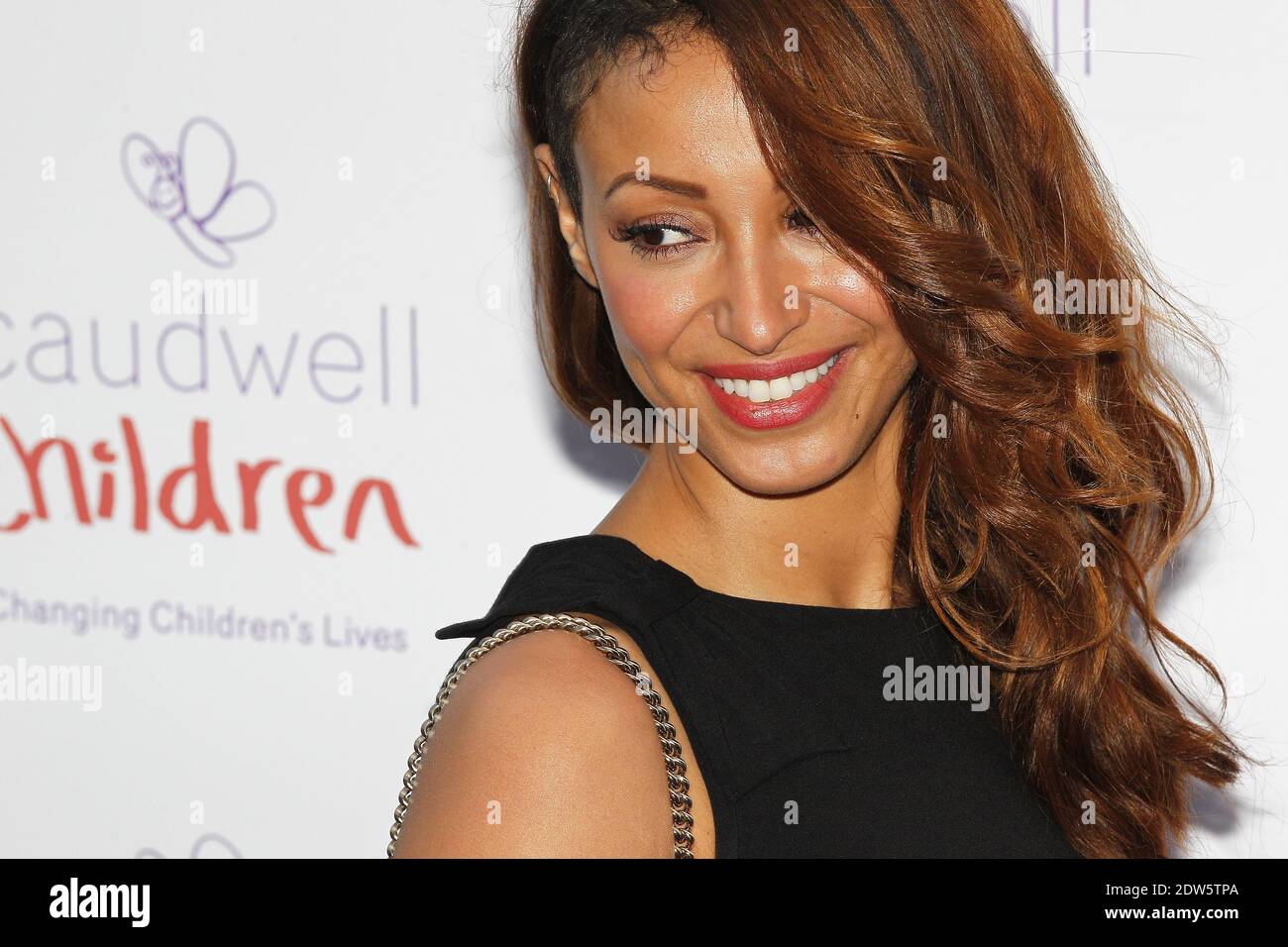 Amelle Berrabah assiste au bal aux papillons des enfants de Caudwell qui s'est tenu à l'hôtel Grosvenor House à Londres, au Royaume-Uni, le 15 mai 2014. Photo de Cyril Villemain/ABACAPRESS.COM Banque D'Images