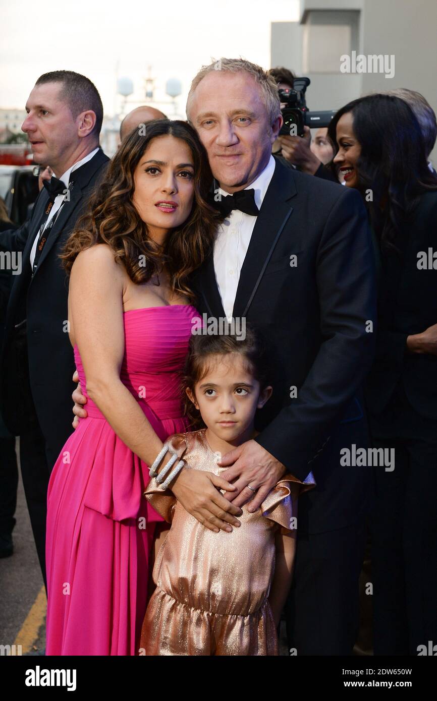 Salma Hayek, mari François-Henri Pinault et fille Valentina vu après la première projection de 'le Prophète' au quatrième jour du 67e Festival du film à Cannes, France, le 17 mai 2014. Photo par Ammar Abd Rabbo//ABACAPRESS.COM Banque D'Images