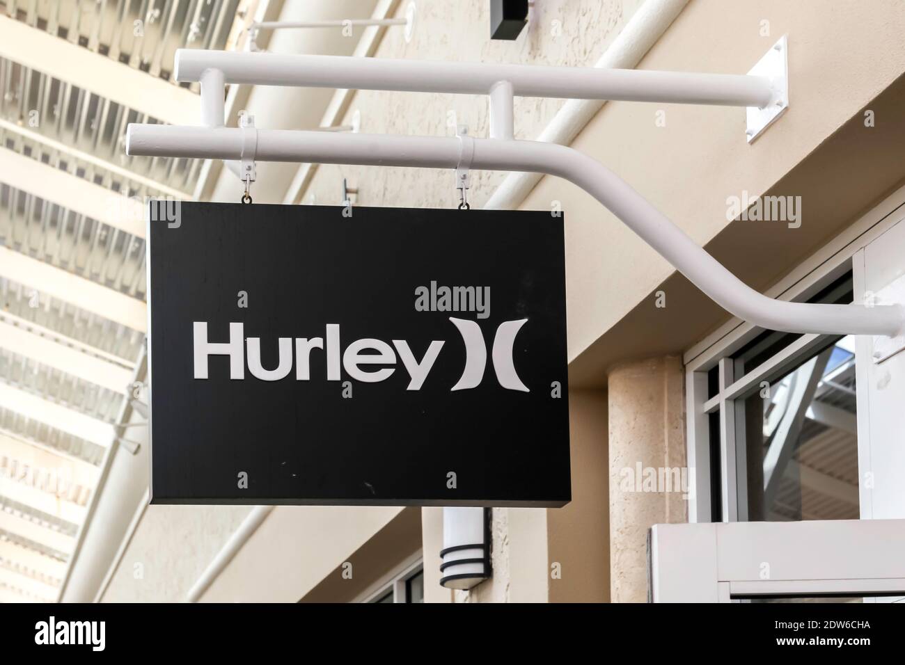 Enseigne du magasin Hurley à Orlando, Floride, États-Unis Banque D'Images