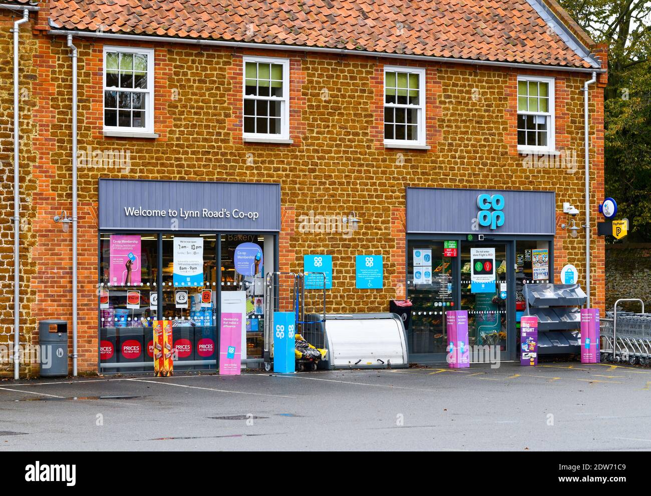 Co-op à Snettisham, Norfolk. Banque D'Images
