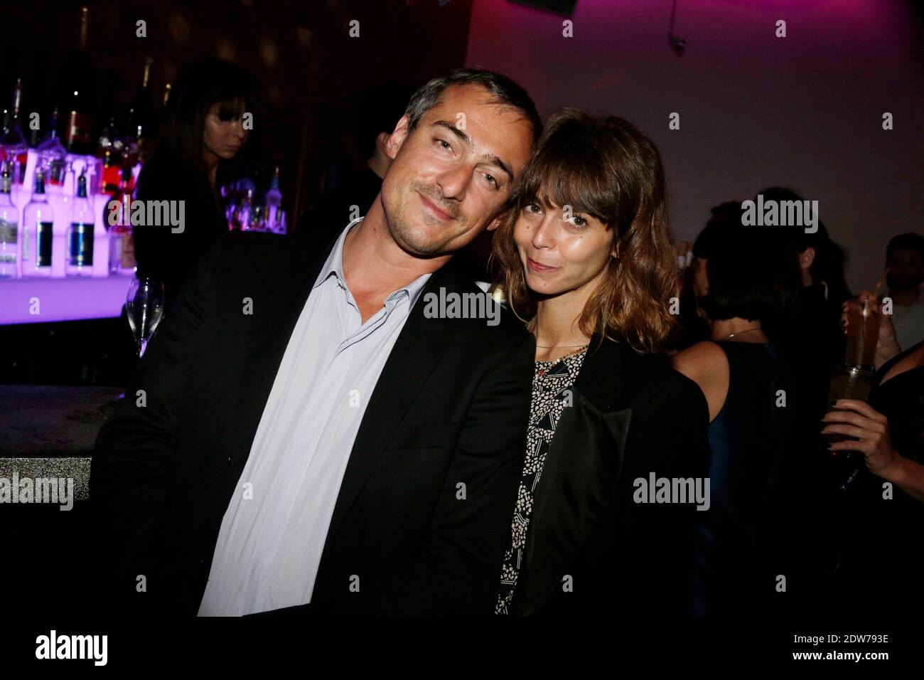 Sébastien Thoen et sa femme Laury assistent à l'hôtel 3.14 lors du ...