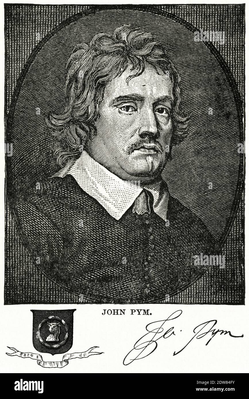 John Pym, Illustration, Histoire du monde de Ridpath, Volume III, par John Clark Ridpath, LL. D., Merrill & Baker Publishers, New York, 1897 Banque D'Images