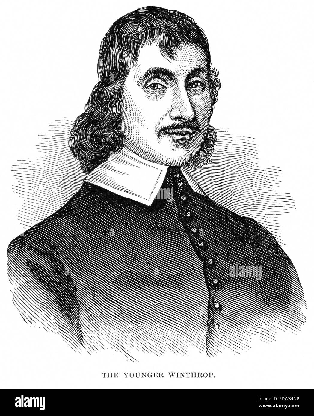 Le jeune Winthrop, Illustration, Histoire du monde de Ridpath, Volume III, par John Clark Ridpath, LL. D., Merrill & Baker Publishers, New York, 1897 Banque D'Images
