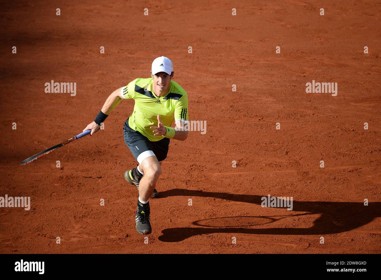 Monfils Murray Roland Garros 2014 L'écossais Andy Murray bat Gael Monfils en France 6-4, 6-1, 4-6, 1-6, 6-0  dans leur quart de finale de l'Open de tennis français au stade Roland  Garros à Paris, en France, le