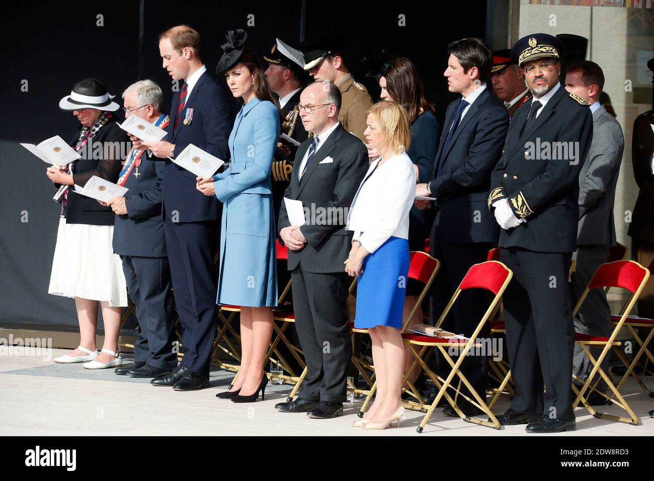 Duc et duchesse de Cambridge participent à la commémoration du 70e anniversaire du D-Day, le 6 juin 2014 à Arromanches, en Normandie, en France. Photo de Abd Rabbo-Bernard-Gouhier-Mousse/ABACAPRESS.COM Banque D'Images