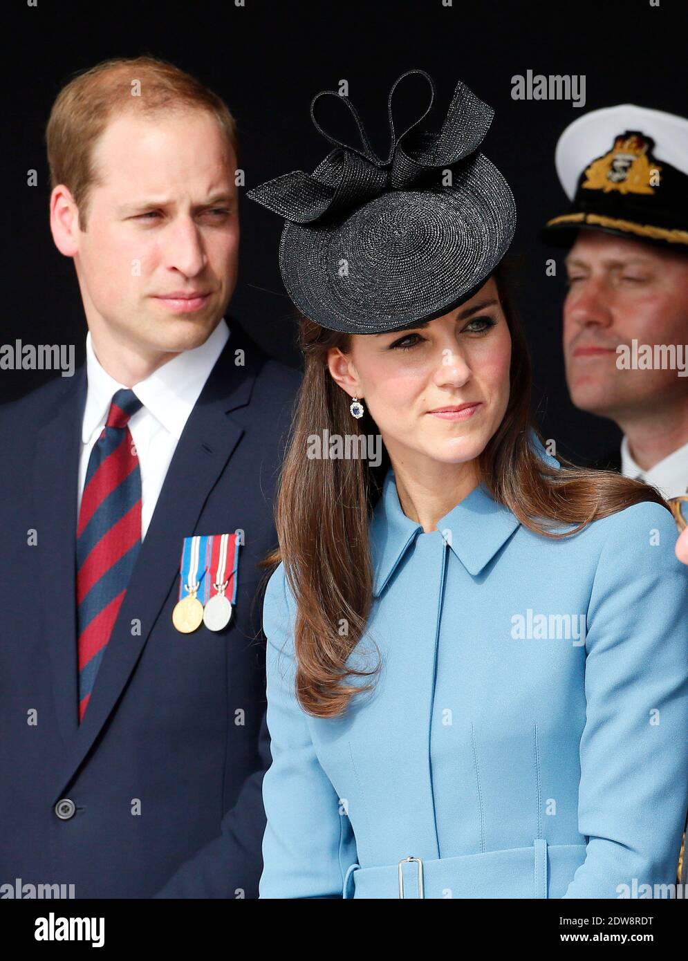 Duc et duchesse de Cambridge participent à la commémoration du 70e anniversaire du D-Day, le 6 juin 2014 à Arromanches, en Normandie, en France. Photo de Abd Rabbo-Bernard-Gouhier-Mousse/ABACAPRESS.COM Banque D'Images