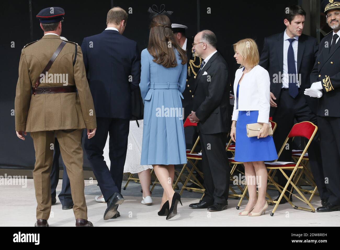 Duc et duchesse de Cambridge participent à la commémoration du 70e anniversaire du D-Day, le 6 juin 2014 à Arromanches, en Normandie, en France. Photo de Abd Rabbo-Bernard-Gouhier-Mousse/ABACAPRESS.COM Banque D'Images