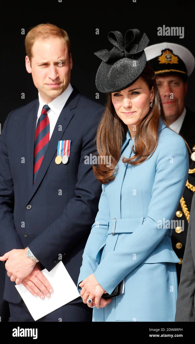 Duc et duchesse de Cambridge participent à la commémoration du 70e anniversaire du D-Day, le 6 juin 2014 à Arromanches, en Normandie, en France. Photo de Abd Rabbo-Bernard-Gouhier-Mousse/ABACAPRESS.COM Banque D'Images