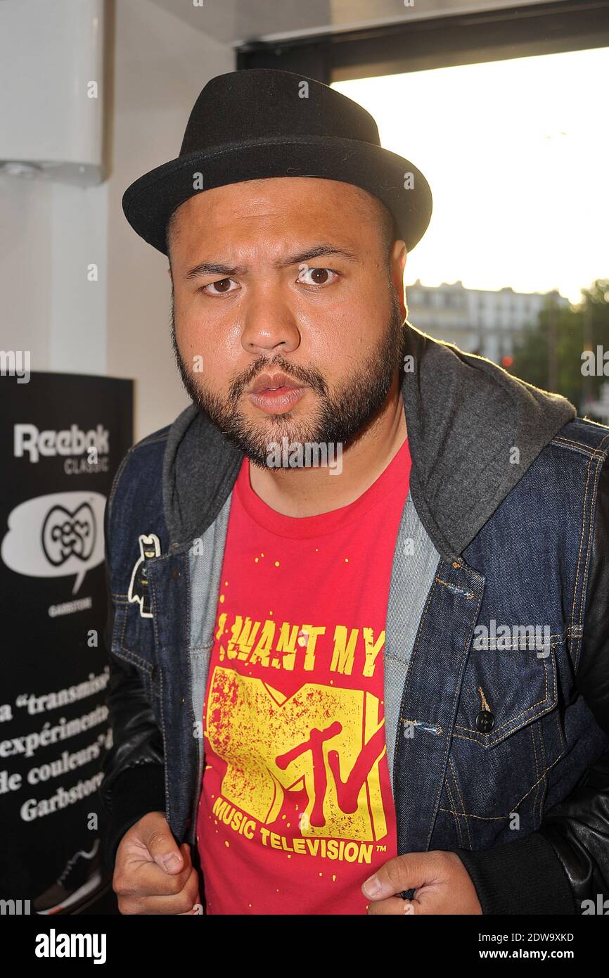 Raphal Yem participe au concept Store Reebok Hub Bastille à Paris, France,  le 20 juin 2014. Photo de Thierry Plessis/ABACAPRESS.COM Photo Stock - Alamy