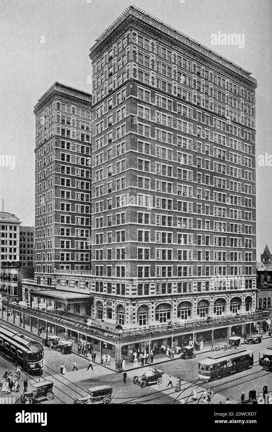 The Rice Hotel, Houston, Texas, 1916 Banque D'Images