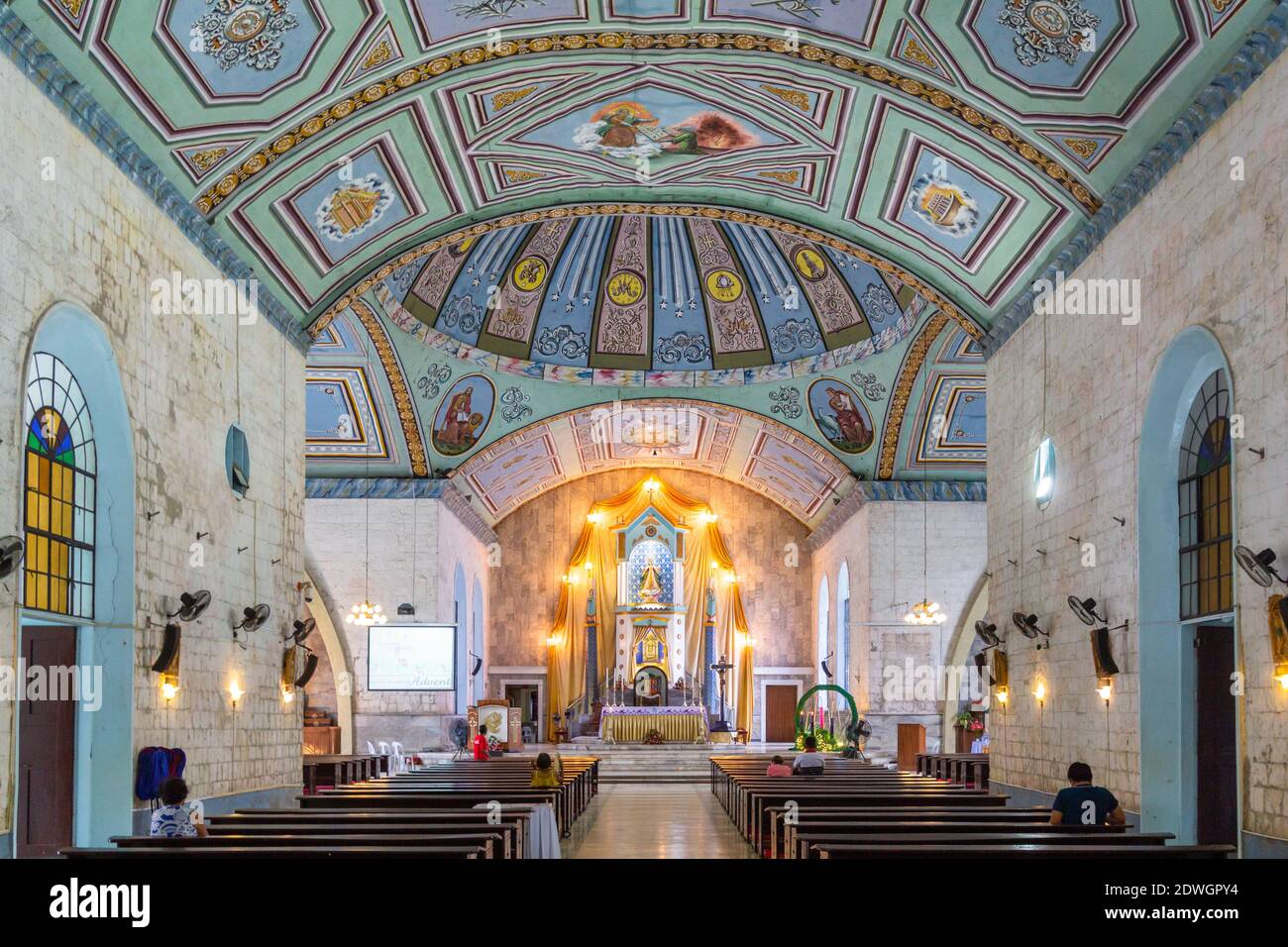 La cathédrale de Maasin dans le sud de Leyte, Philippines Banque D'Images