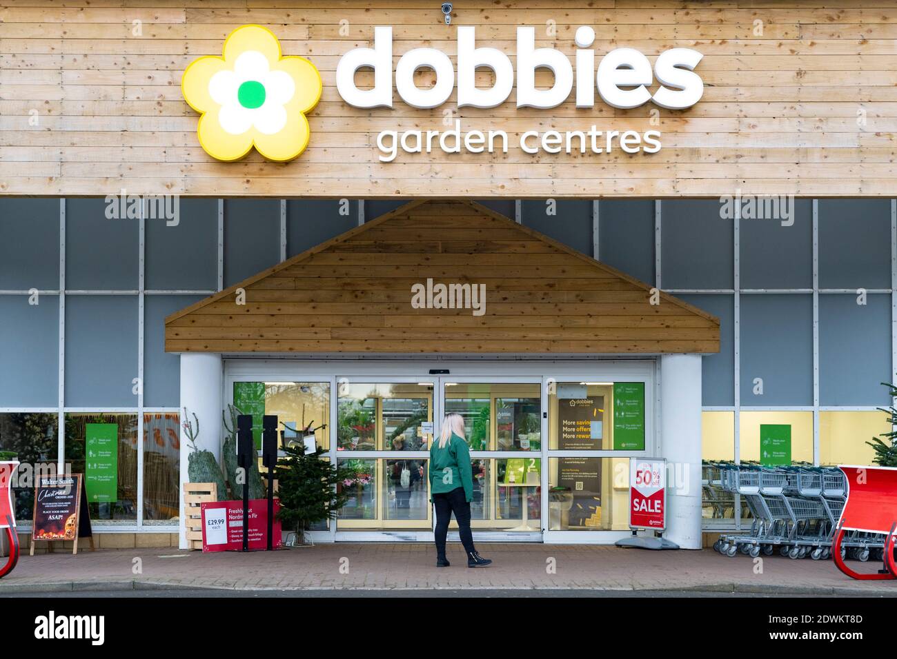 Lasswade, Écosse, Royaume-Uni. 23 décembre 2020. Le centre de jardin Dobbies à Lasswade au sud d'Édimbourg est ouvert mais calme aujourd'hui et devra fermer à partir du 26 décembre au niveau 4 verrouillage . Le gouvernement écossais dicte que tous les jardins et les entreprises non essentielles doivent maintenant fermer. Iain Masterton/Alay Live News. Banque D'Images